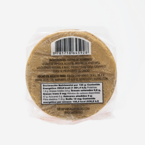 Kalan-Oblea de Amaranto sabor nuez 60 gr