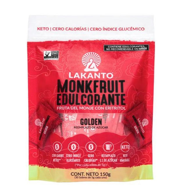 Lakanto-Monkfruit Sweetener Golden Packets 1X (5gr) Sachet (30 sobres)