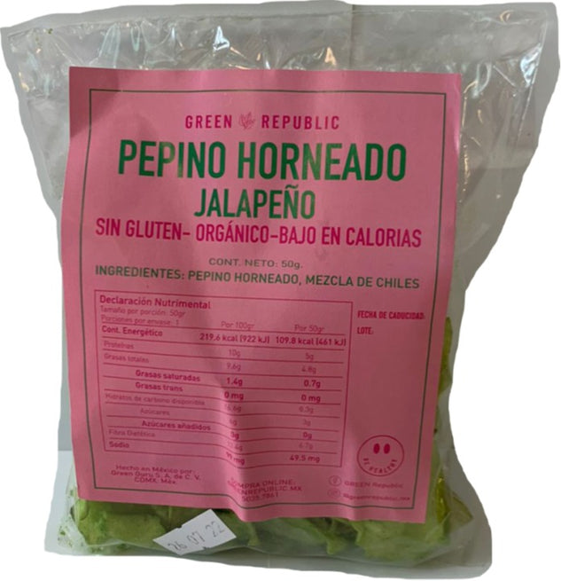 CHIPS DE PEPINO DESHIDRATADO SABOR  - Jalapeño