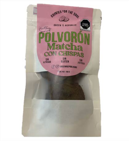 Green Republic - Polvorón Matcha con Chispas