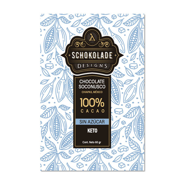 Schokolade-Chocolate oscuro Soconusco 100% Cacao Sin azúcar
