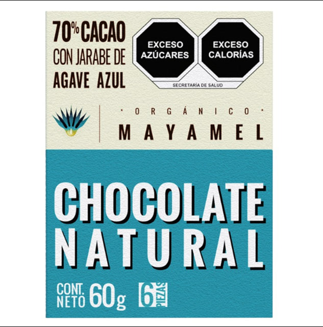 Mayamel-Chocolate orgánico sabor natural