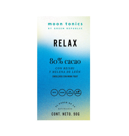 Moon Tonics-Chcocolate Relax 80% Cacao con Reishi y Melena