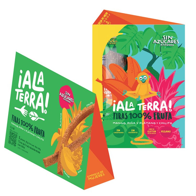 ¡Ala Terra!-Caja Tiras 100% de fruta 100 gr