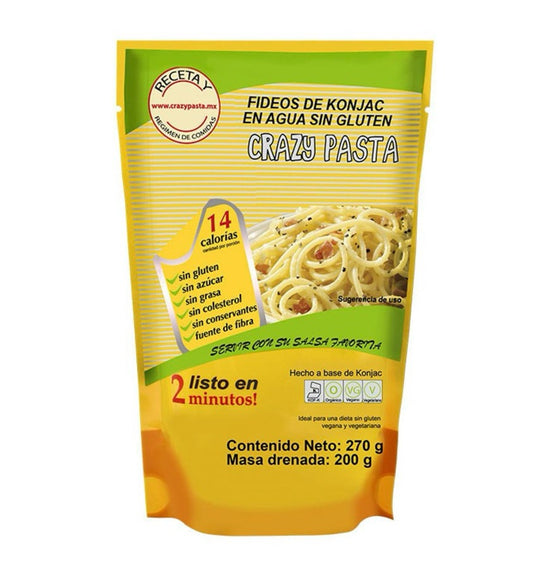 Crazy Pasta-Fideos de Konjac en agua sin gluten