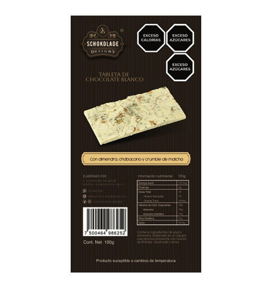 SCHOKOLADE-Tableta de chocolate blanco con almendra