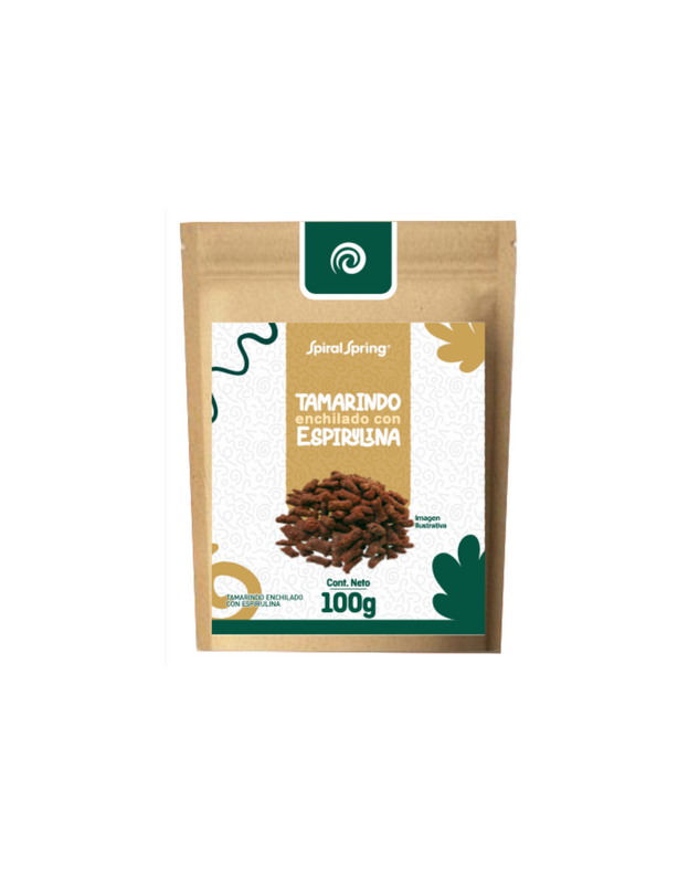 Spiral Spring -Tamarindo Deshidratado, Enchilado, Con Espirulina