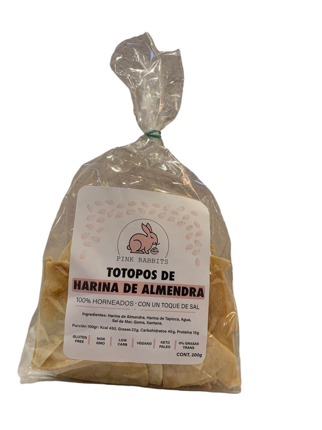 Pink Rabbits-Totopos de Harina de Almendra 200gr