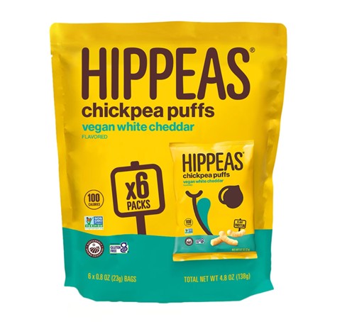 HIPPEAS -PUFFS VEGAN WHITE CHEDDAR  6 pack