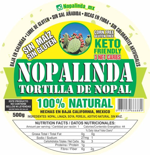 Nopalinda -Tortilla keto
