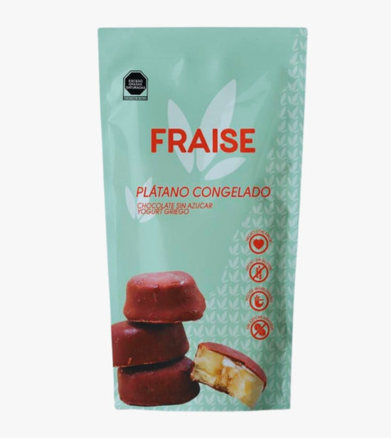 Fraise Frozen Goods-Platano congelado con yogurt y chocolate (Sólo CDMX)