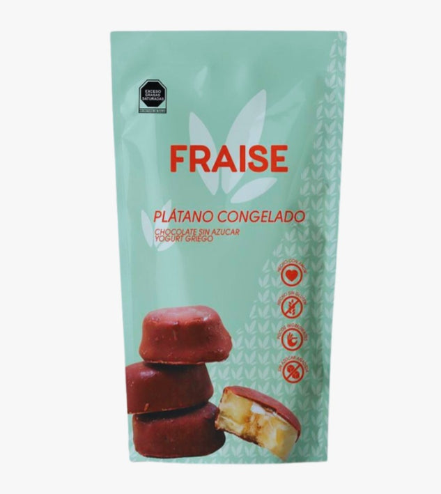 Fraise Frozen Goods-Platano congelado con yogurt y chocolate (Sólo CDMX)