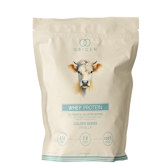 ORIGEN-WHEY PROTEIN GOLD VAINILLA CON CALOSTRO BOVINO 1Kilo