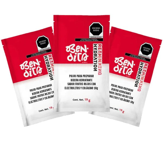 Bendita-Electrolitros frutos rojos con colágeno un sobre 10gr