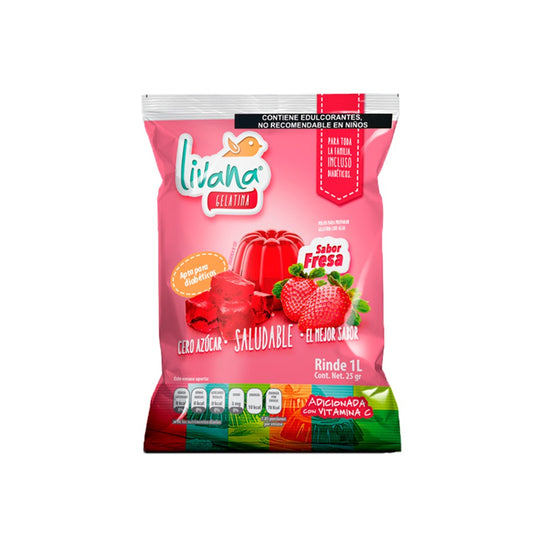 Livana-Gelatina de Agua Sabor Fresa
