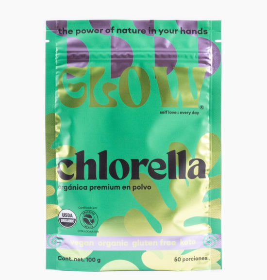 GLOW Superfoods-Chlorella Orgánica 100g