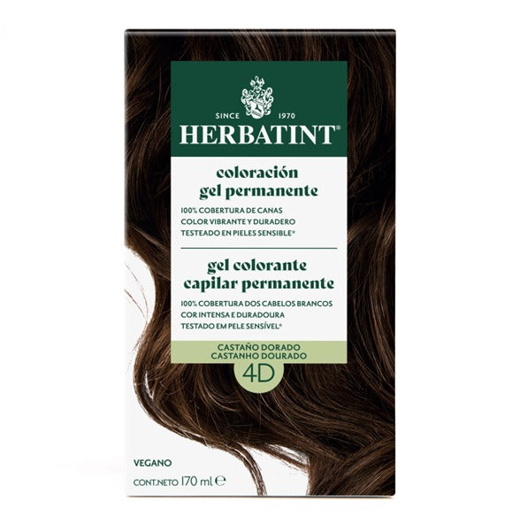 Herbatint-Tinte permanente en gel 4D Castaño Dorado