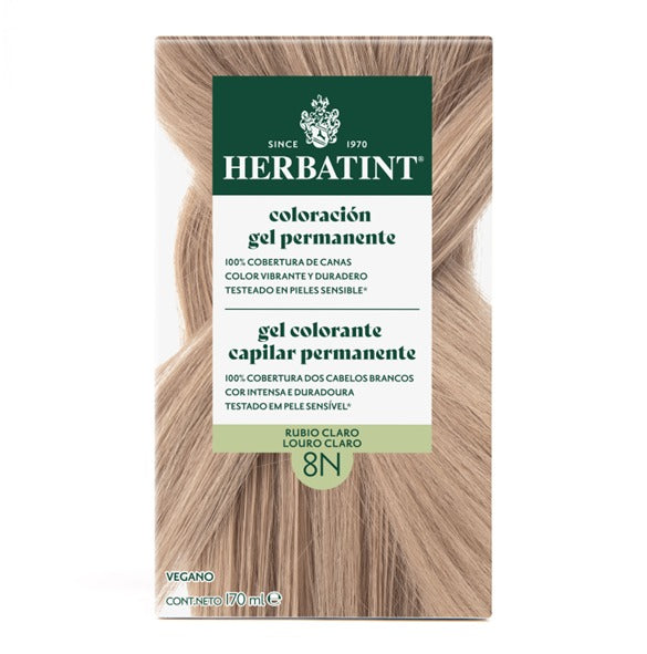 Herbatint-Tinte permanente en gel 8N Rubio Claro