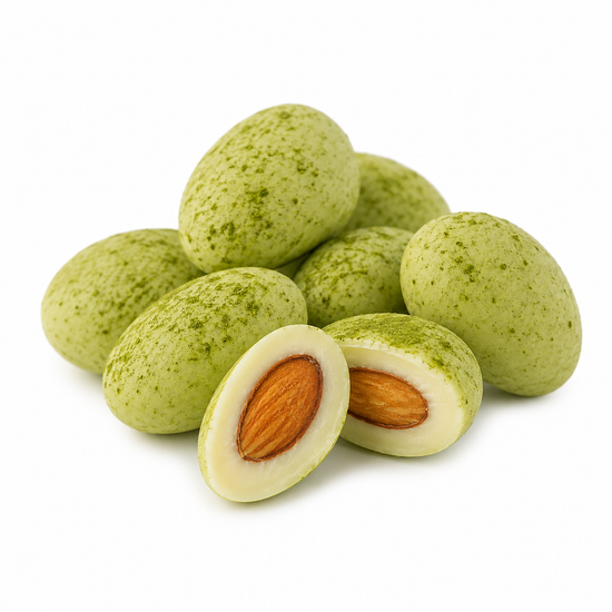 Almendra con Matcha y chocolate Blanco