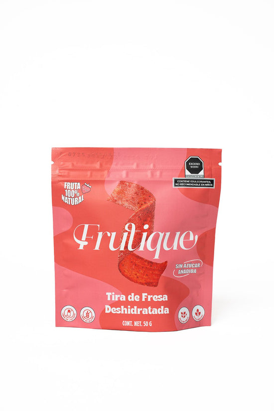 Frutique-Tira de Fresa Deshidratada Sin Azúcar Añadida