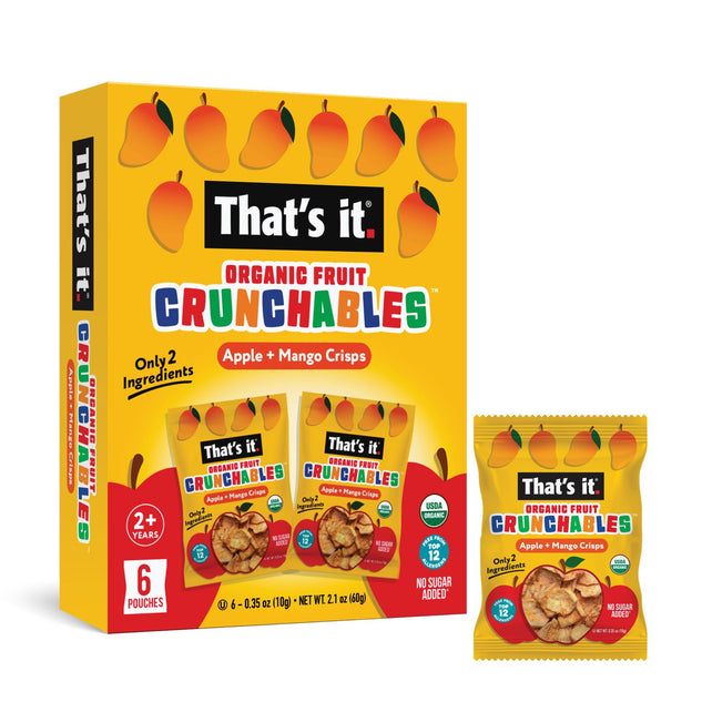 That´s It-ORGANIC FRUIT CRUNCHABLES APPLE + MANGO 10 G / 6 PACK