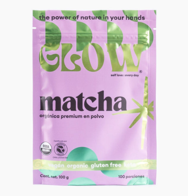 GLOW Superfoods-Matcha Orgánica en polvo 100g
