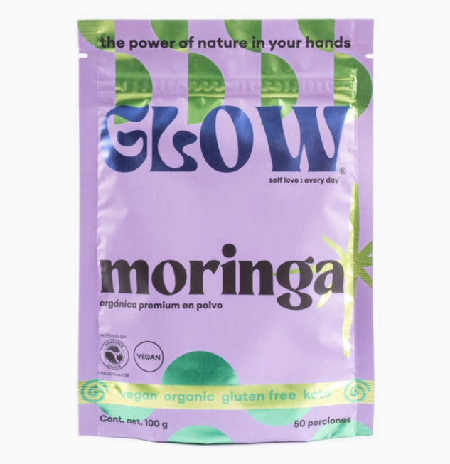 GLOW Superfoods-Moringa Orgánica en polvo 100g