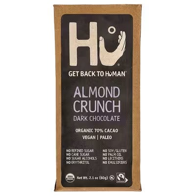 HU Chocolate Almond Crunch Dark Chocolate 60 gr