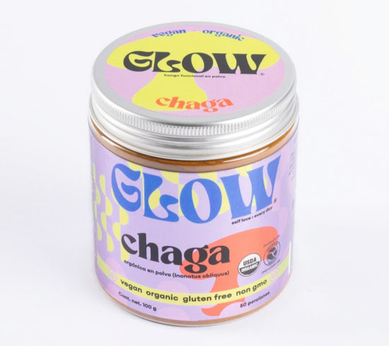 GLOW Superfoods-Chaga Orgánica en polvo 100g