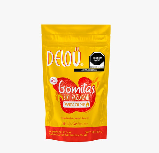 Delou-Gomitas Mangos Enchilados sin azúcar 200 g