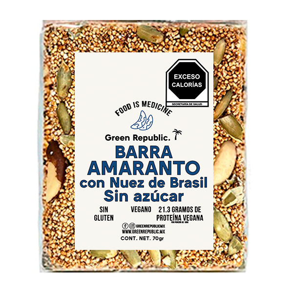 Green Republic-BARRA DE AMARANTO SIN AZUCAR & NUEZ DE BRASIL