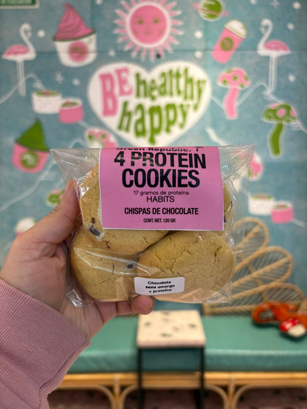 Green Republic-Protein Cookie Chispas de Chocolate 4 piezas