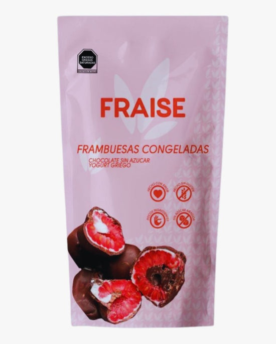 Fraise Frozen Goods-Frambuesa congelada con yogurt y chocolate (Sólo CDMX)