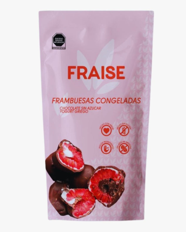 Fraise Frozen Goods-Frambuesa congelada con yogurt y chocolate (Sólo CDMX)