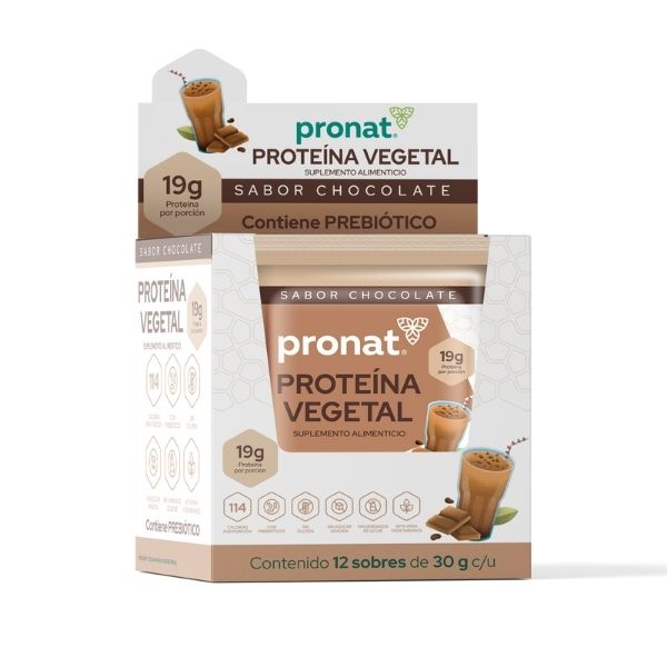 Pronat-Proteína vegetal sabor chocolate un sobre de 30gr