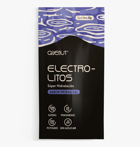 QUENUT -Sobre de Electrolitos Sabor Moras Sal
