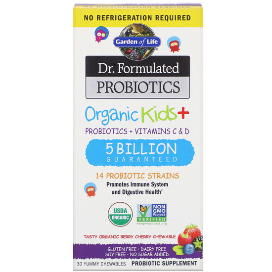 Dr. Formulated Probiotic Organic Kids + 5Billones