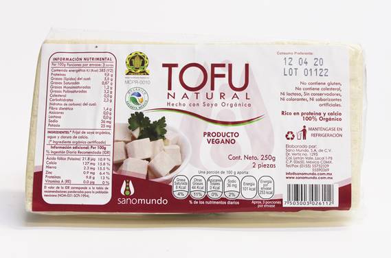 Sanomundo - Tofu Natural - Solo CDMX