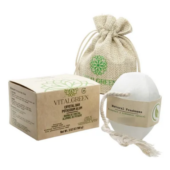 VITAL GREEN - Desodorante Barra de Cristal 100 g