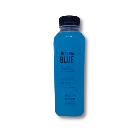 COLD PRESS - Limonada Azul (stevia) 480 ml - Solo CDMX