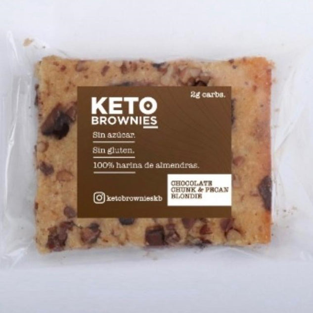 Keto Brownie - Chocolate Chunk Y Pecan Blondie (cafe) Solo CDMX