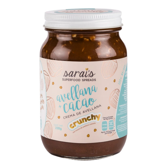 Sarai's Superfood Spreads - Crema de Avellana Cacao CRUNCHY