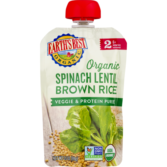 Earths Best Spinach Lentil