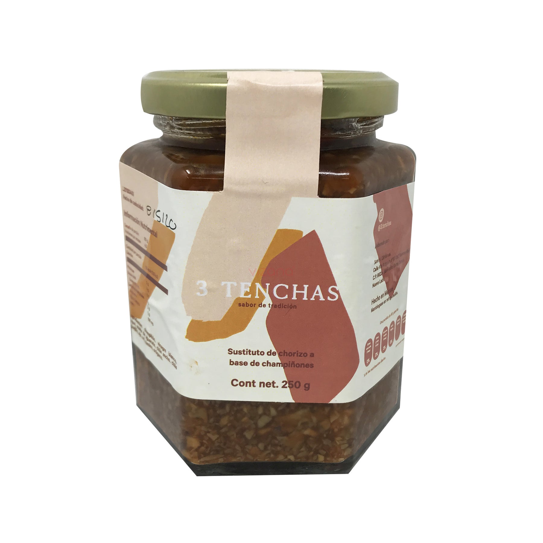 Tres Tenchas Sustituto De Chorizo Vegano Solo CDMX